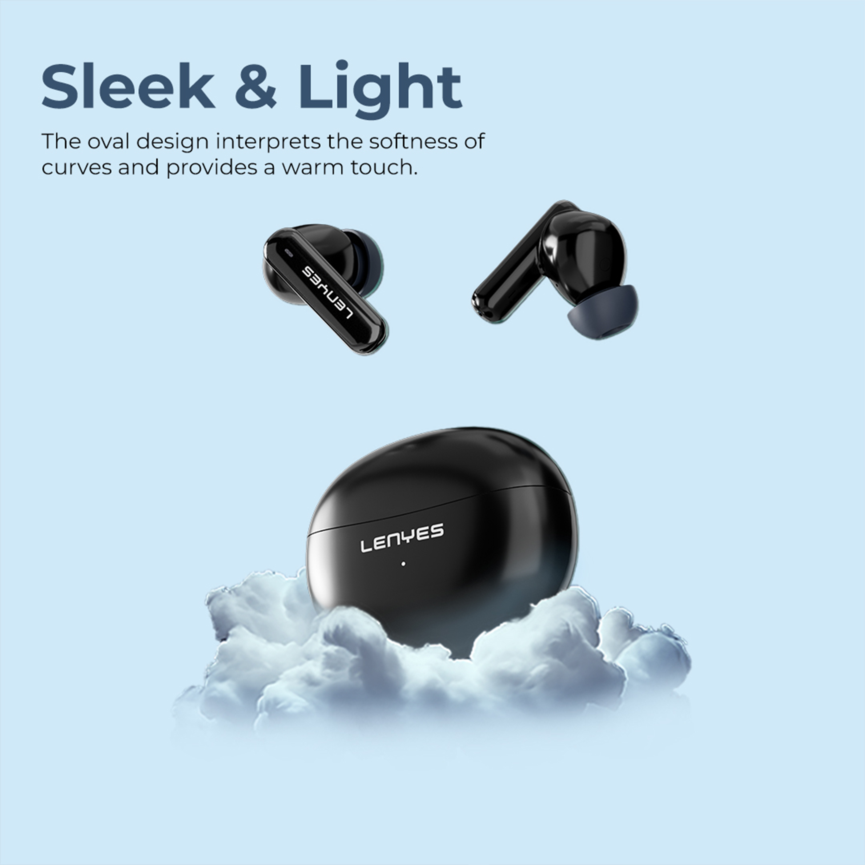 LENYES AIR 100 ANC + ENC Wireless Earbuds
