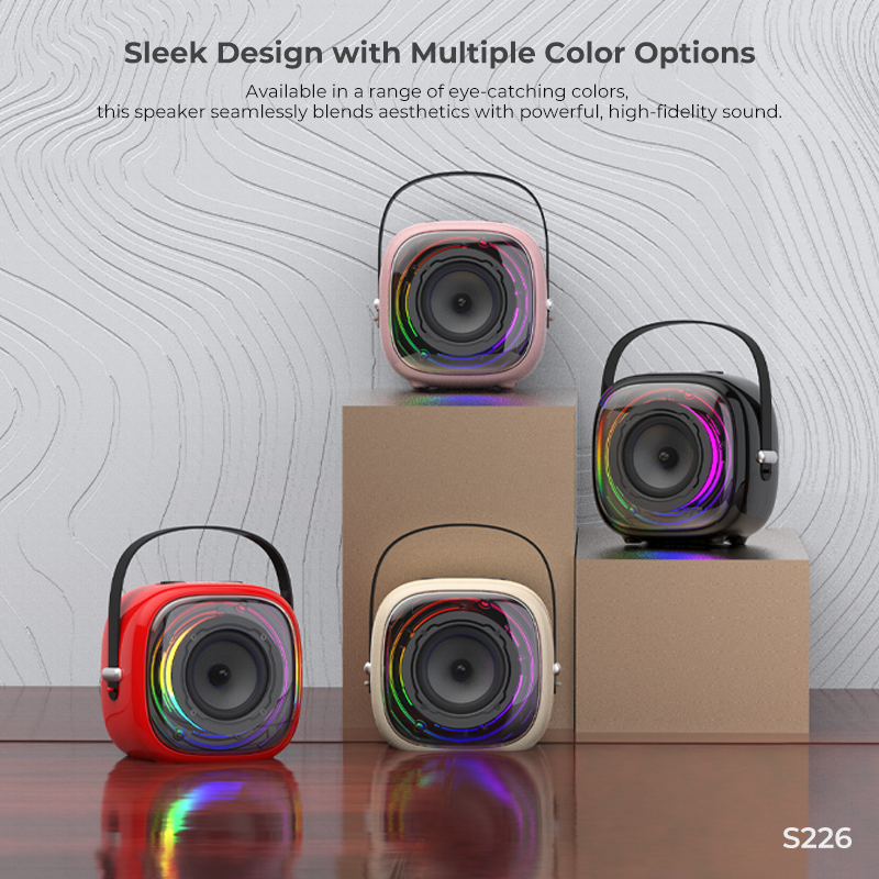 LENYES S226 20W Portable Bluetooth Speaker with Wireless Mic